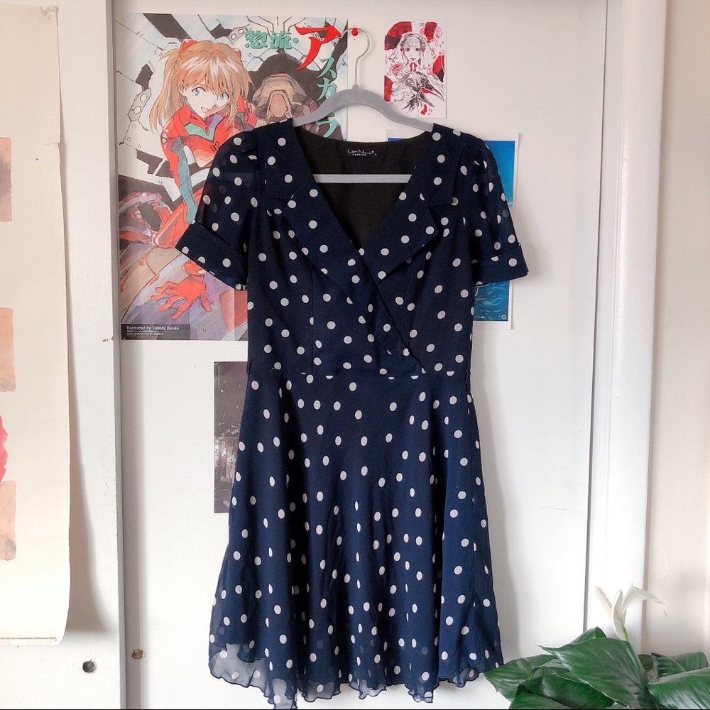 Retro Pin Up Style Polka Dot Dress